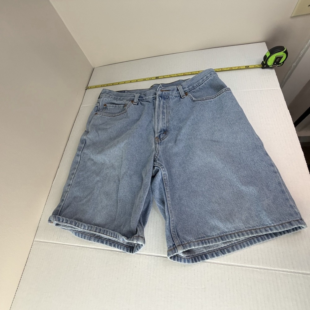 Vintage Levi's 550 Blue Denim Shorts Men's 34 Relaxed Fit Stonewash Bermuda
